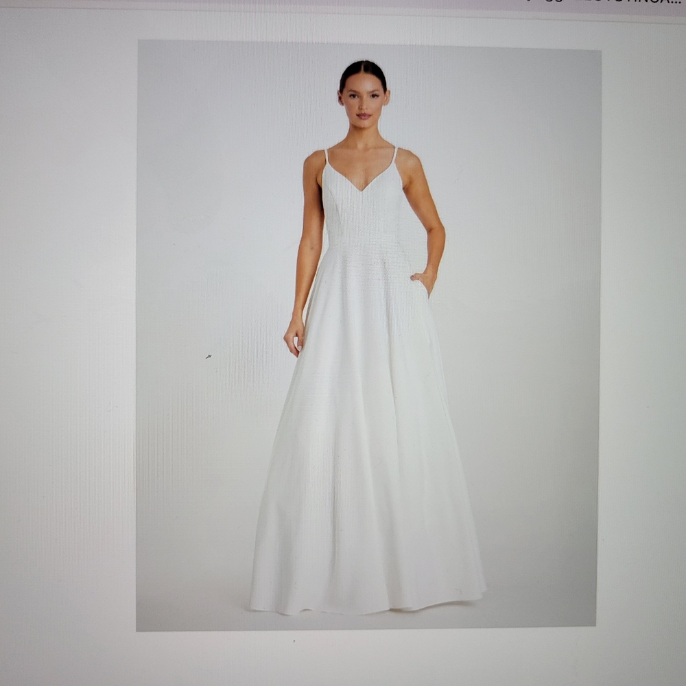 Mac Duggal White Maxi Dress